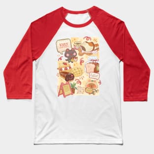 Cat Cafe and Bakery Baseball T-Shirt